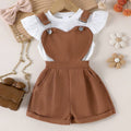 SHEIN Toddler Girls Flare Sleeve Top and Corduroy Set