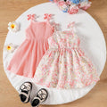 SHEIN Girls Floral Spaghetti Strap Dress and Top Set