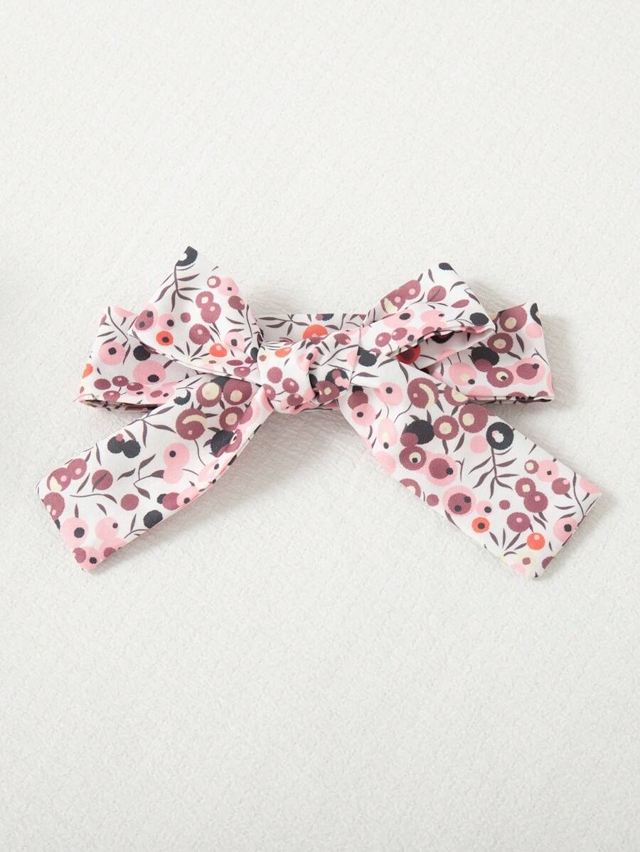 SHEIN Baby Girl Pink Floral Bodysuit Socks And Headband