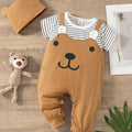 SHEIN 2-piece baby jumpsuit & hat, short cotton jumpsuit