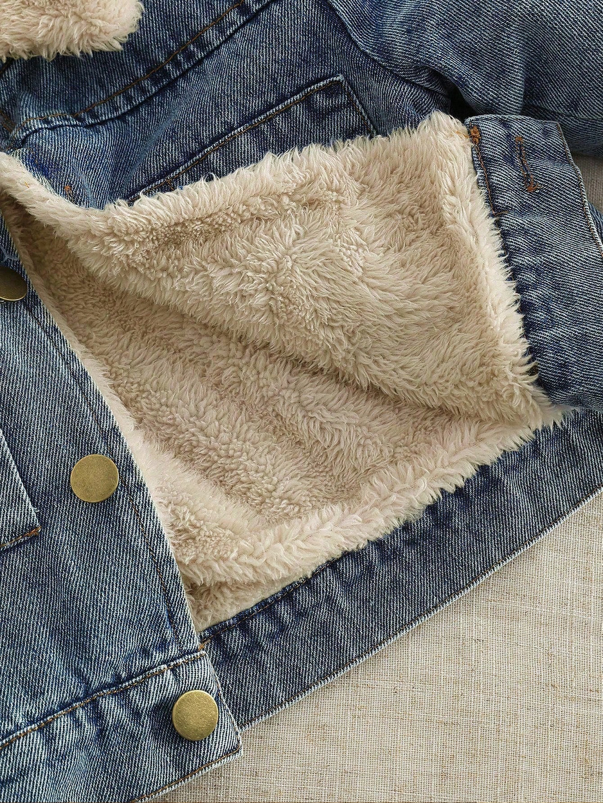 SHEIN Vintaside Kids Thick Fur Coat, Warm Winter Outerwear