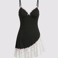 SHEIN Lingerie SweetSlumber Color Block Lace Trim Camisole Sleep Dress Bridal Lingerie