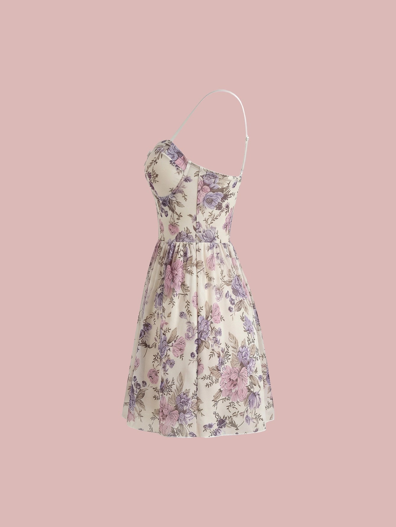 SHEIN Lingerie SHEIN Floral Print Bowknot Cami Nightdress Summer Sleepwear