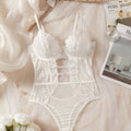SHEIN Lingerie Floral Embroidery Mesh Bodysuit