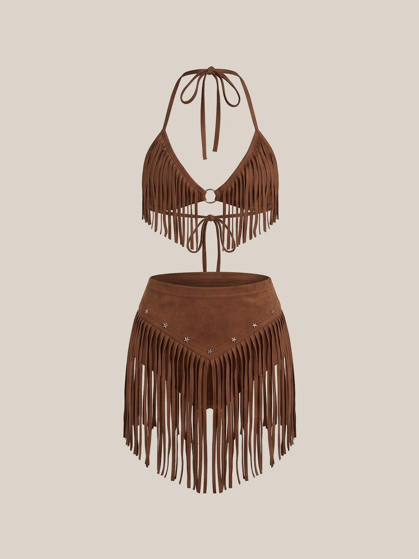 SHEIN Lingerie SHEIN ICON Tassel Halter Neck Backless Bralette Tank Top