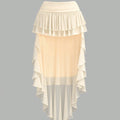 SHEIN Lingerie Sweetina Y2K Low Waist Mesh Asymmetrical Skirt Vacation Wear