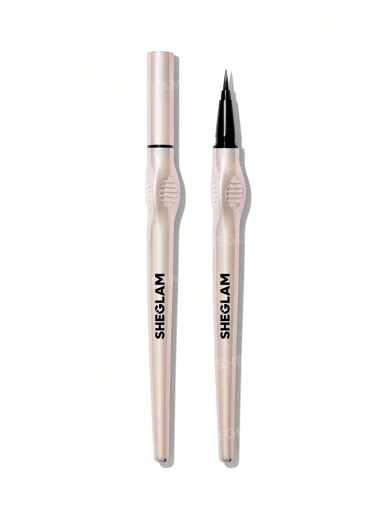 SHEGLAM Glide Control Liquid Eyeliner Matte Black Kohl Kajal Long Lasting Precision Eyeliner for Defined Eyes