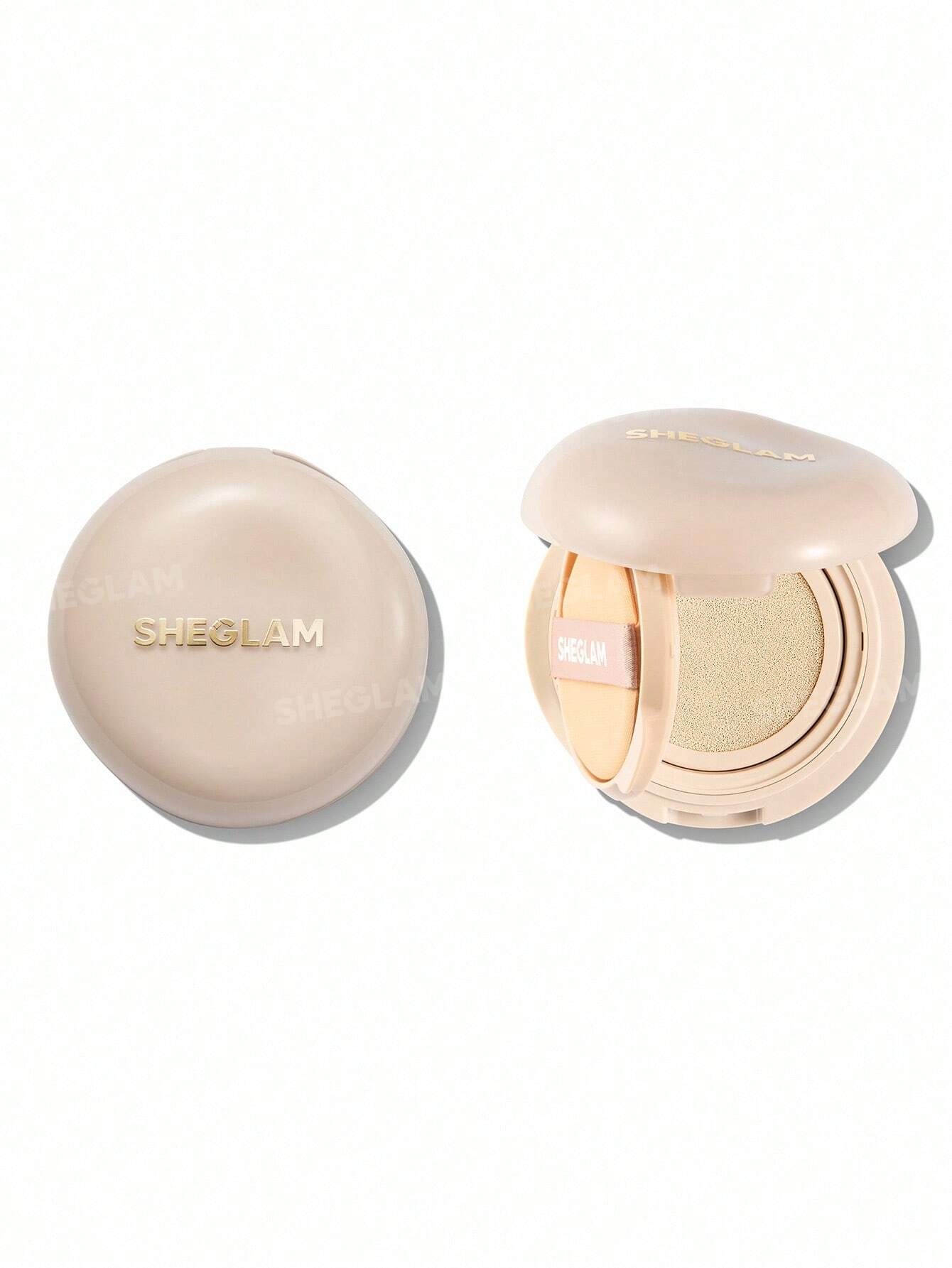 SHEGLAM Lock & Go Long?Lasting Cushion Foundation Linen Lightweight Full Coverage Hydrating Makeup for Flawless Skin