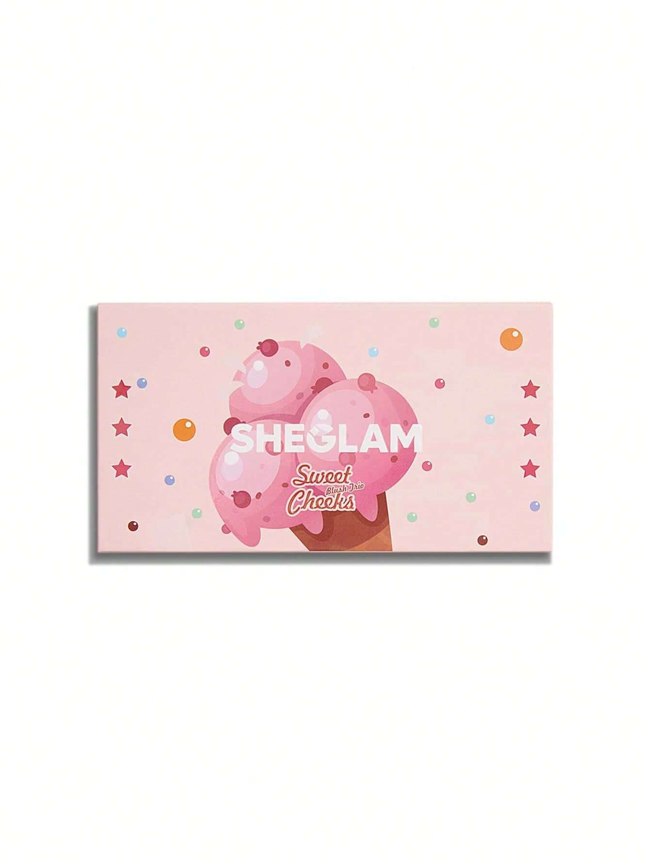 SHEGLAM Sweet Cheeks Blush Trio Enamored 3-Color Powder Palette Long Lasting High Pigment Matte Blusher for Pore-Less All-Day Cheeks