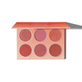 SHEGLAM Floral Flush Blush Palette 6Color Pressed Powder High Pigment Long Lasting Natural Matte Lightweight Blusher for Radiant Cheeks