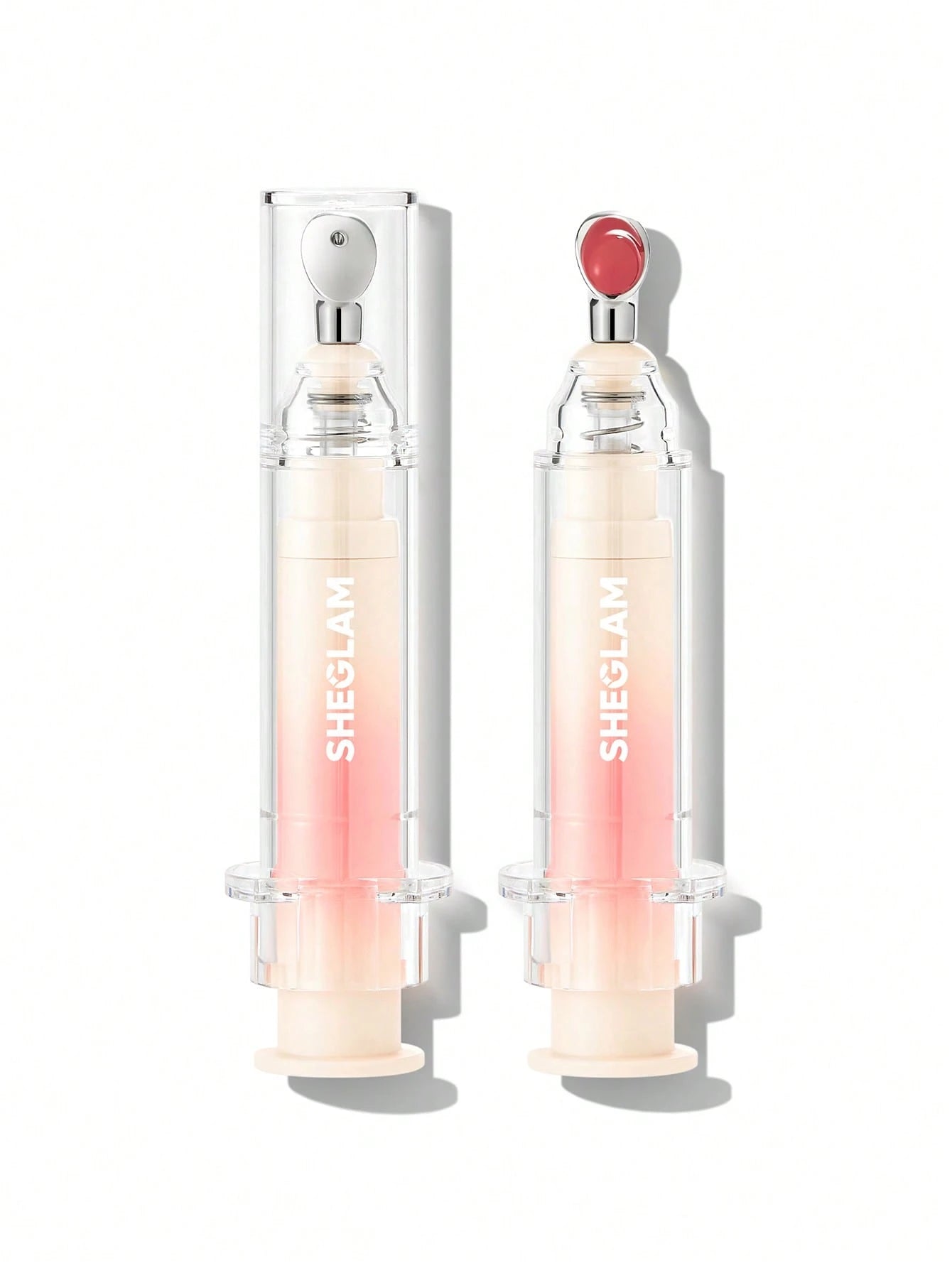 SHEGLAM Booster Shine Plumping Lip Gloss Pink Flamingo Moisturizing High Shine Non?Sticky Lip Gloss for Fuller Lips
