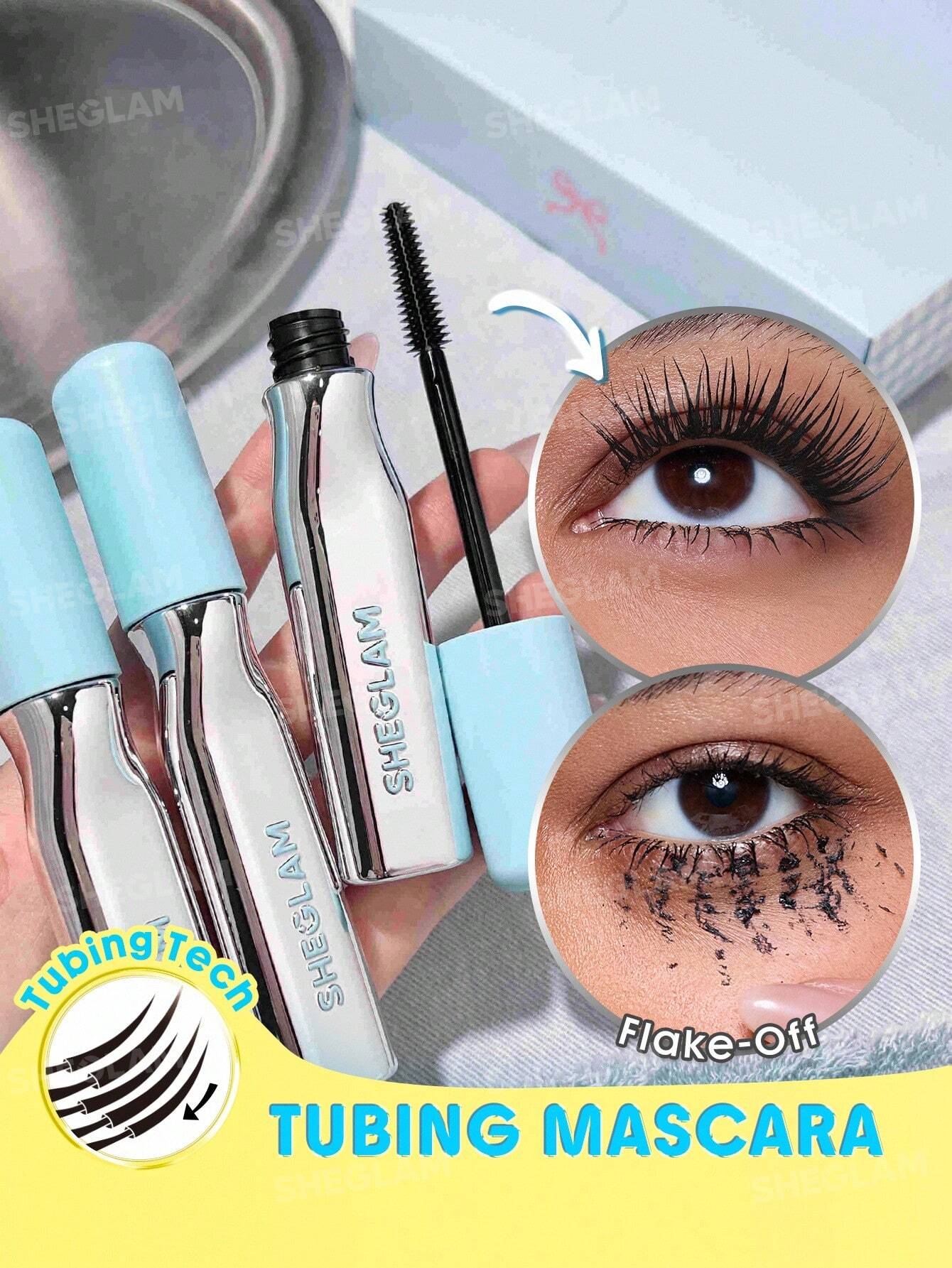 SHEGLAM Lashlighter Infinite Tubing Mascara Long Lasting Volumizing Lengthening Curling Mascara for Bold Defined Lashes