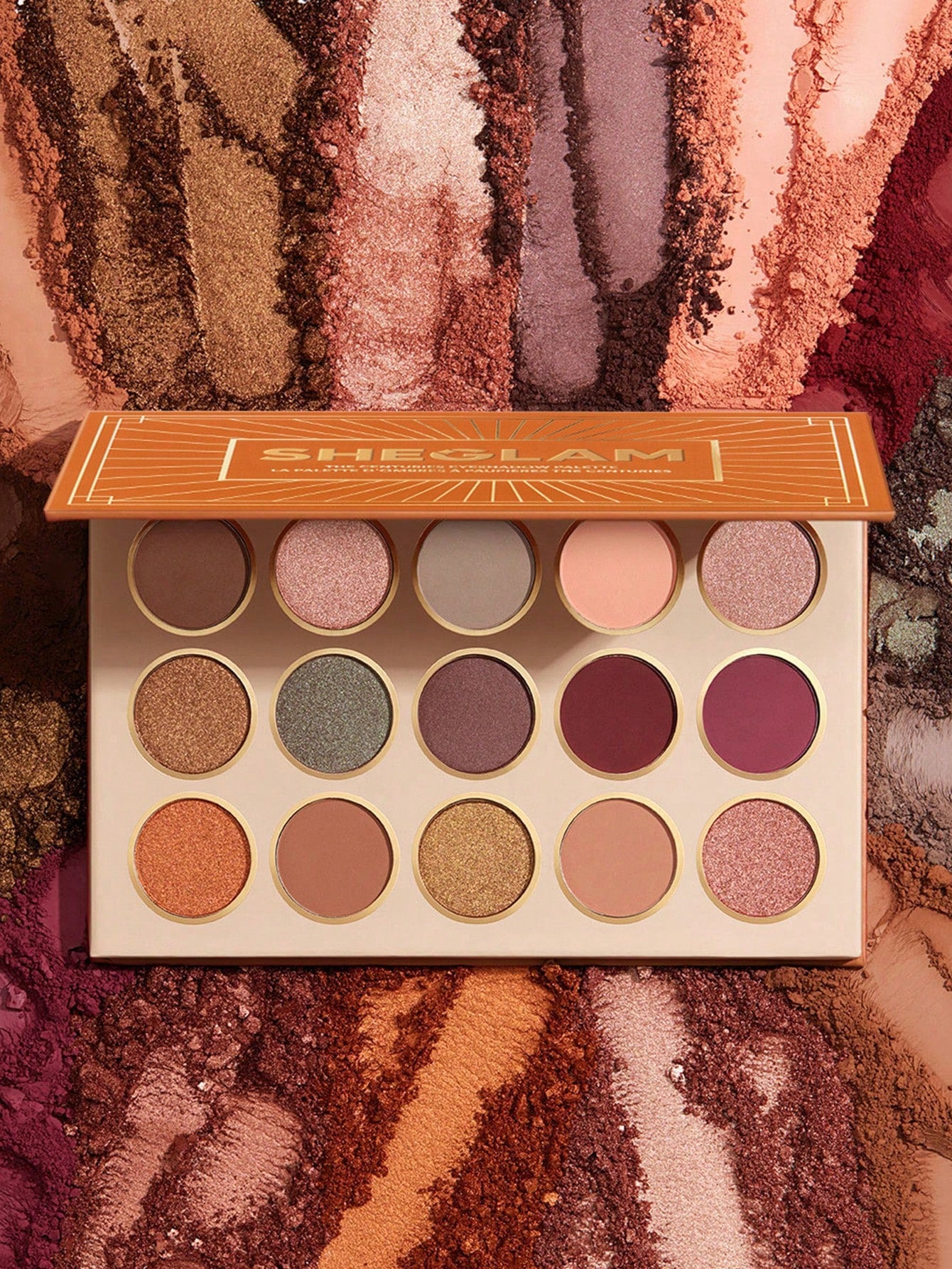 SHEGLAM Centuries Palette 15-Color Matte and Shimmer Eyeshadow Palette Neutral and Cool Tones Long Lasting Smooth Professional Eye Makeup