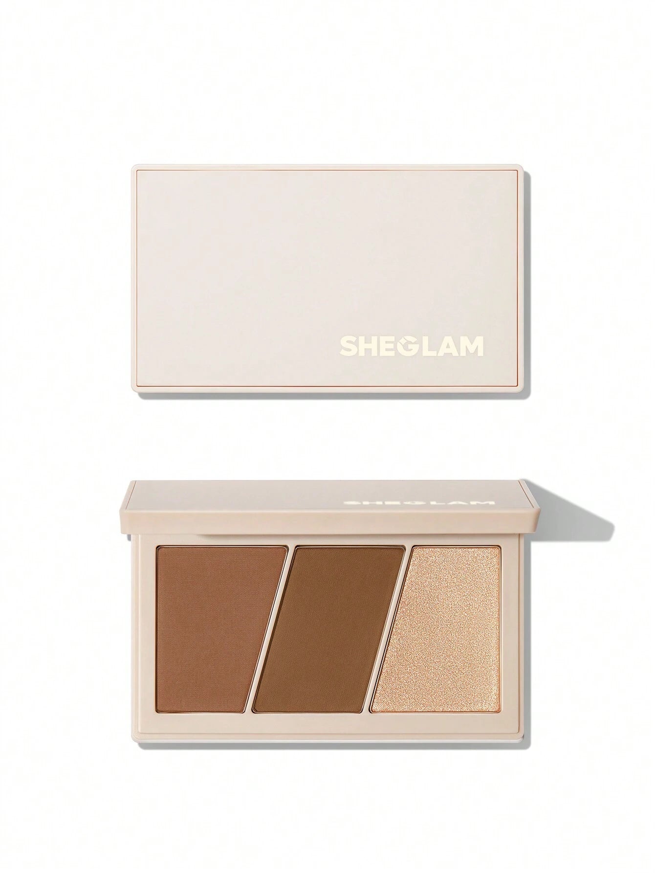 SHEGLAM Trio Hero Face Palette Camel Contour Dual-Use Multi-Use Sculpting Powder for Natural Highlight and Definition