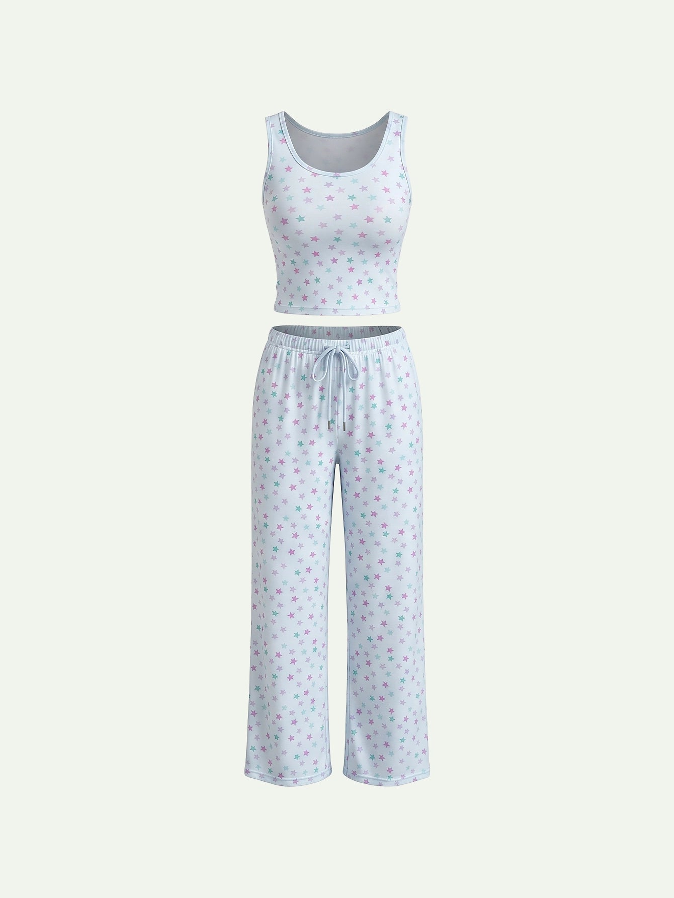 SHEIN DAZY Women's Pijama Star Pattern Camisole Pants Pajama Set