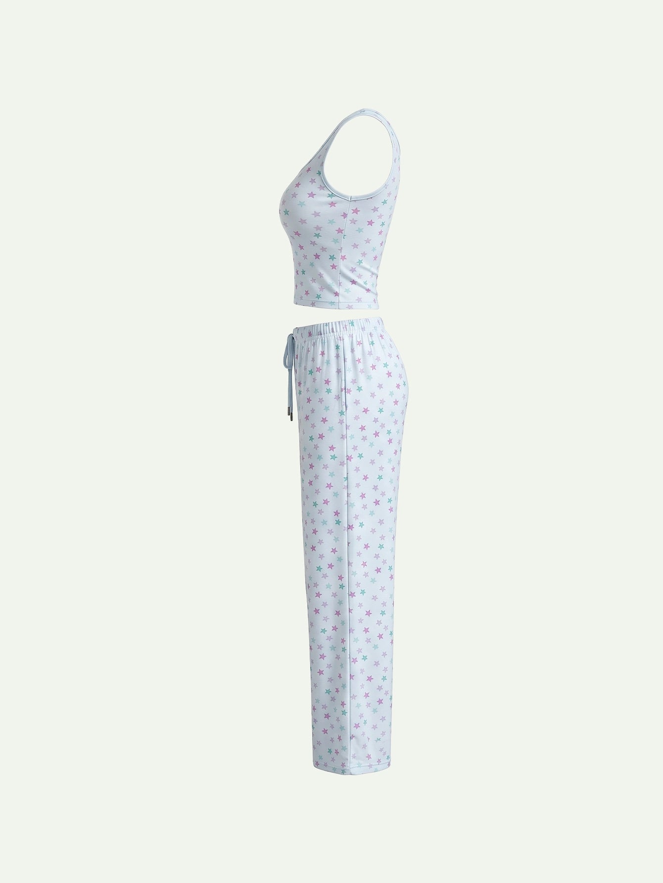 SHEIN DAZY Women's Pijama Star Pattern Camisole Pants Pajama Set