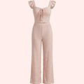 SHEIN Women's Pijama 2pcs Bow Pajama Set Lounge Set Bowknot