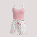SHEIN Women Lace Trim Cami Top And Floral Set