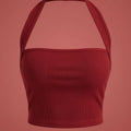 SHEIN Top DAZY Slim Fit Sleeveless Halter Crop Camisole Top
