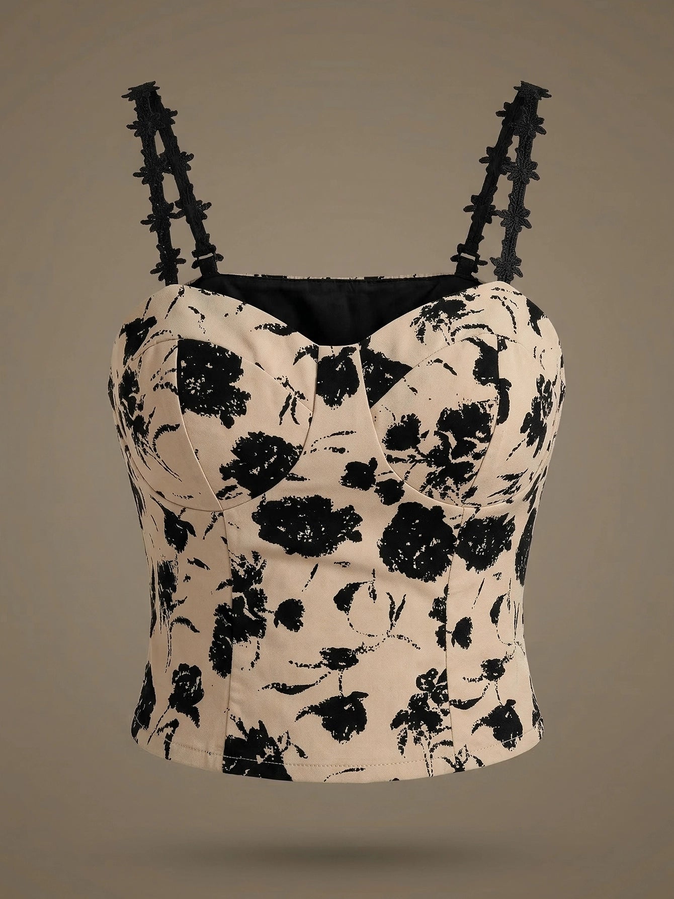 SHEIN Top DAZY Flower Patterned Short Camisole Floral Fashion Top Women