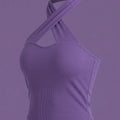 SHEIN Top DAZY Solid Color Sleeveless Wrap Front Crop Top Women