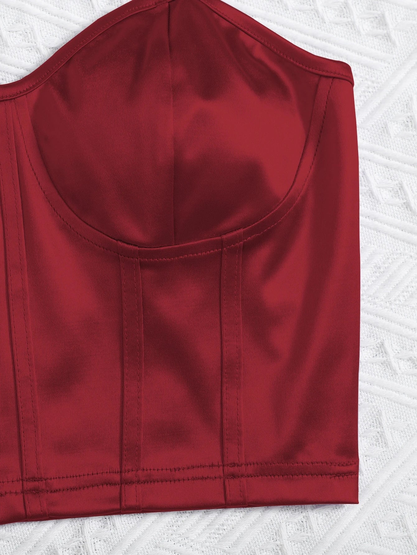 SHEIN Top Chiquease Chain Detail Silky Bustier Cami Crop Top Halloween Christmas