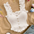SHEIN Top Solid Multicolor Y2K Knit Vacation Top