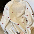 SHEIN ii comfortable wool sweater, a heart pattern and long sleeve