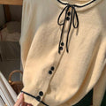SHEIN DAZY knitted wool sweater, knotted detail, long sleeves
