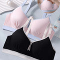 SHEIN 2pcs Maternity Nursing Bras Wire-Free Front Closure Supportive Set