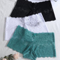 SHEIN 3pcs Women Solid Color Bow Lace Bikini Panties Set