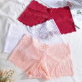 SHEIN 3pcs Women Solid Color Bow Lace Bikini Panties Set
