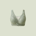 SHEIN Women's Simple Solid Floral Lace Bow Full Coverage Wireless Bra Lingerie Set