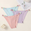 SHEIN 3pcs Womens Floral Decor Fashion Underwear Briefs Set