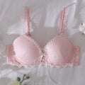SHEIN DelicateAllure 3/4 Cup Push-Up Padded Bra with Criss-Cross Straps, Bowknot & Heart-Shaped Embroidery