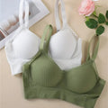 SHEIN 2pcs Lace Trim Soft Seamless Push-Up T-Shirt Bras for Women