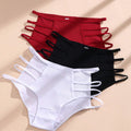 SHEIN 3pcs Women Sexy Hollow Lace Breathable Triangle Panties Set
