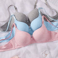 SHEIN 3pcs Women Comfortable Sleep Soft Cup Wireless Bra Set