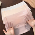 SHEIN 3pcs Women Ice Silk Mid-Waist Seamless Panties  Ultrathin, Comfortable & Breathable Sports Underwear