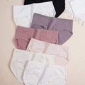 SHEIN 7pcs Women Solid Color Bowknot Briefs Comfortable Panties Set