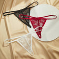 SHEIN Charlaine 3-Piece Lace G-String Panty Set with Bow