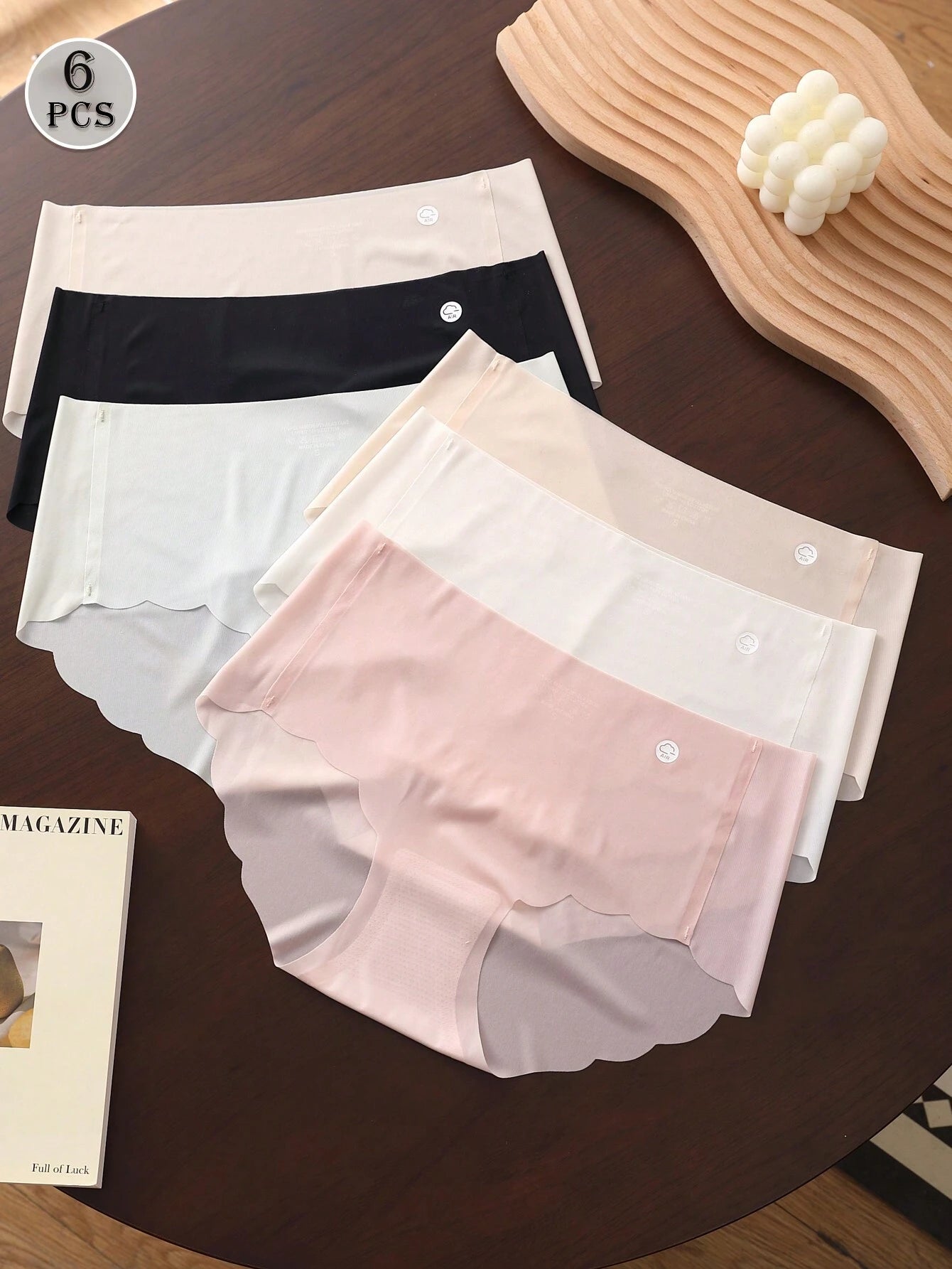SHEIN 6-pack ultra soft, seamless, athletic underwear; breathable