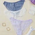SHEIN Lace 3-piece set of simple romantic lace lingerie