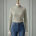 SHEIN FRIFUL T-Shirt with a textured fabric, ruffled hem