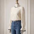SHEIN FRIFUL Top, Round Neck, and Long Wide Sleeves