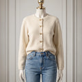 SHEIN long-sleeved cardigan with bow, loose-fitting knitted wool design