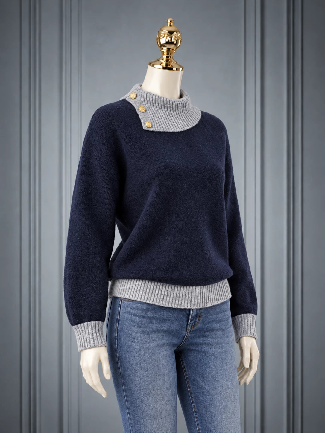 SHEIN DAZY Elegant Loose Knit Sweater, Long Sleeve