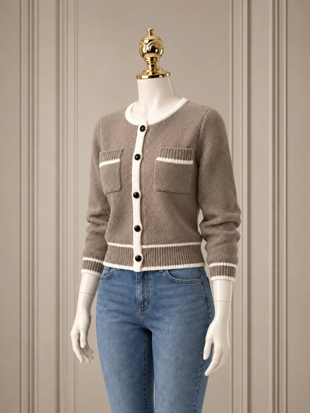 SHEIN DAZY Color Block Cardigan, Long Sleeved, Casual Jacket